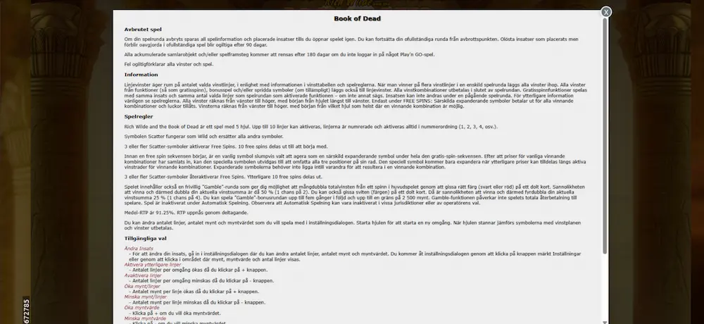 RTP test Book of Dead GeckoPlay