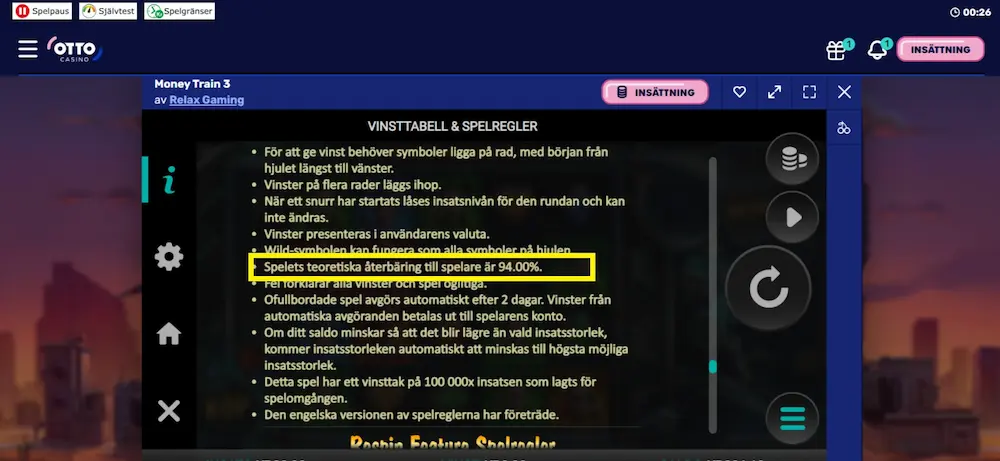 Test RTP Money Train3 otto