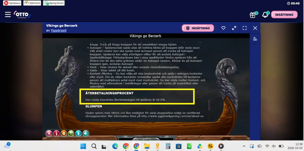 RTP Vikings go Berzerk Otto casino