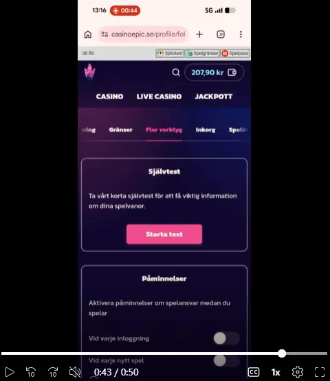 Verktyg i mobilen - casino epic