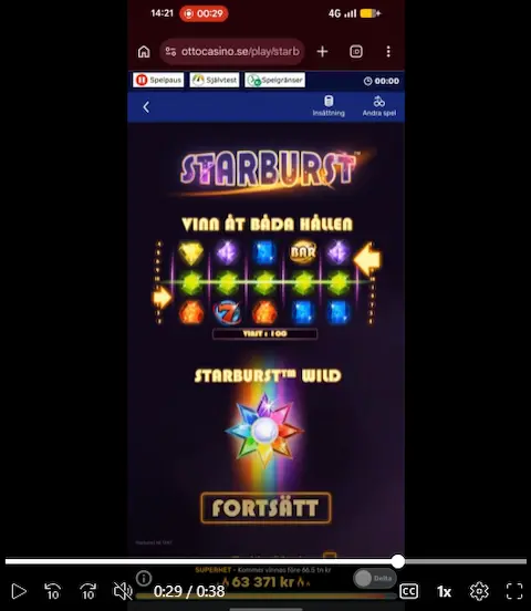 Starburst mobilen - Otto casino