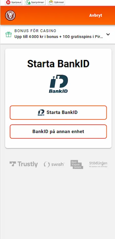 Leovegas elektronisk verifiering mobilen