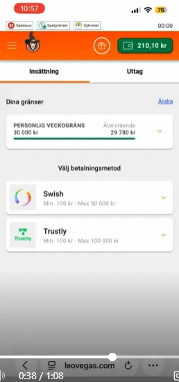 Leovegas casino mobil