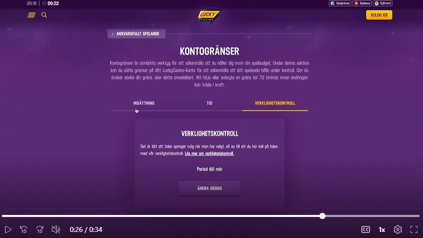 Verklighetskontroll Lucky casino